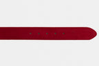 The Bari Red Suede Leather Belt