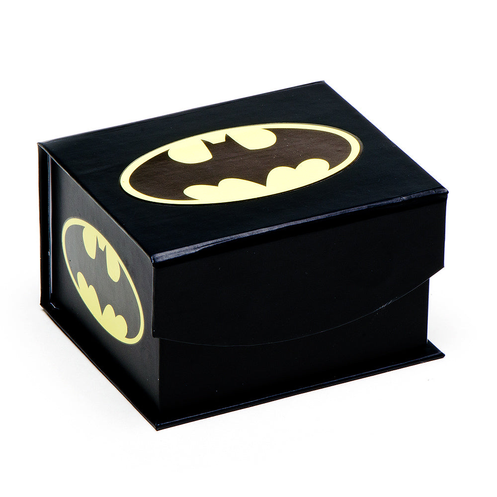 DC Batman Stainless Steel Black Pave Crystal Cufflinks