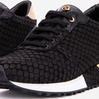 The Scarlet Black Leather Women Sneaker