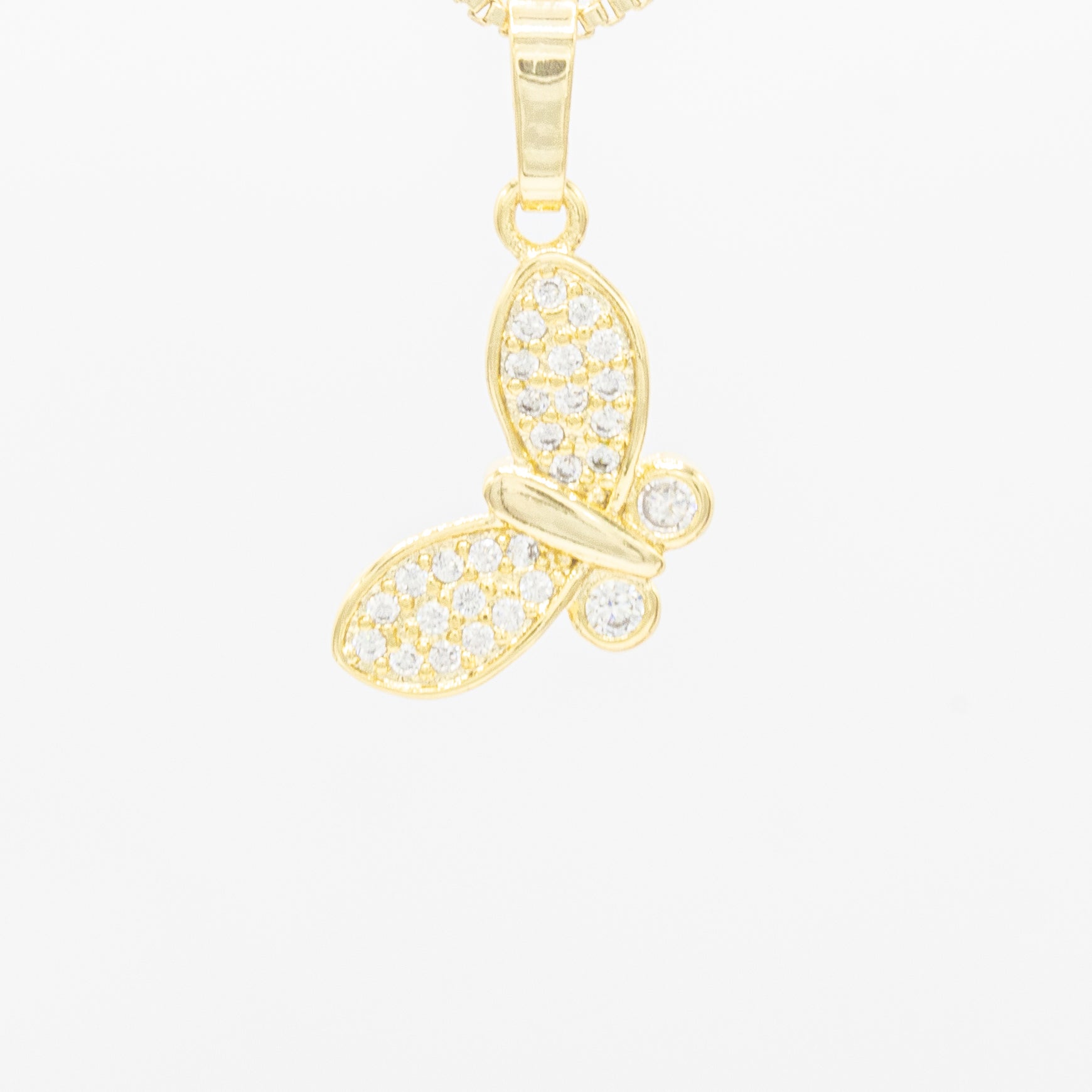 Butterfly 1 Cubic Zirconia Pendant 14K Gold Filled Women Jewelry