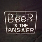 Beer is the Answer Neon Light Sign