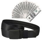 Large Belt Diversion Safe - Real and Functional Large Belt with a Discreet Secret Compartment to Stash Valuables