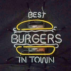 Best Burgers in Town Neon Signs