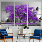 Big Purple Tree Wall Art Canvas Print