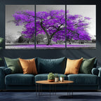 Big Purple Tree Wall Art Canvas Print