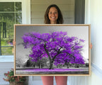 Big Purple Tree Wall Art Canvas Print