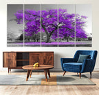 Big Purple Tree Wall Art Canvas Print