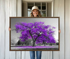 Big Purple Tree Wall Art Canvas Print