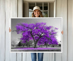 Big Purple Tree Wall Art Canvas Print