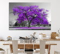 Big Purple Tree Wall Art Canvas Print