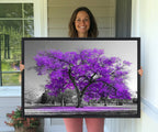 Big Purple Tree Wall Art Canvas Print