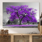Big Purple Tree Wall Art Canvas Print