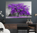 Big Purple Tree Wall Art Canvas Print