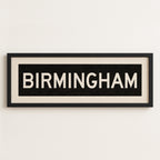 Framed Birmingham Alabama Bus Scroll
