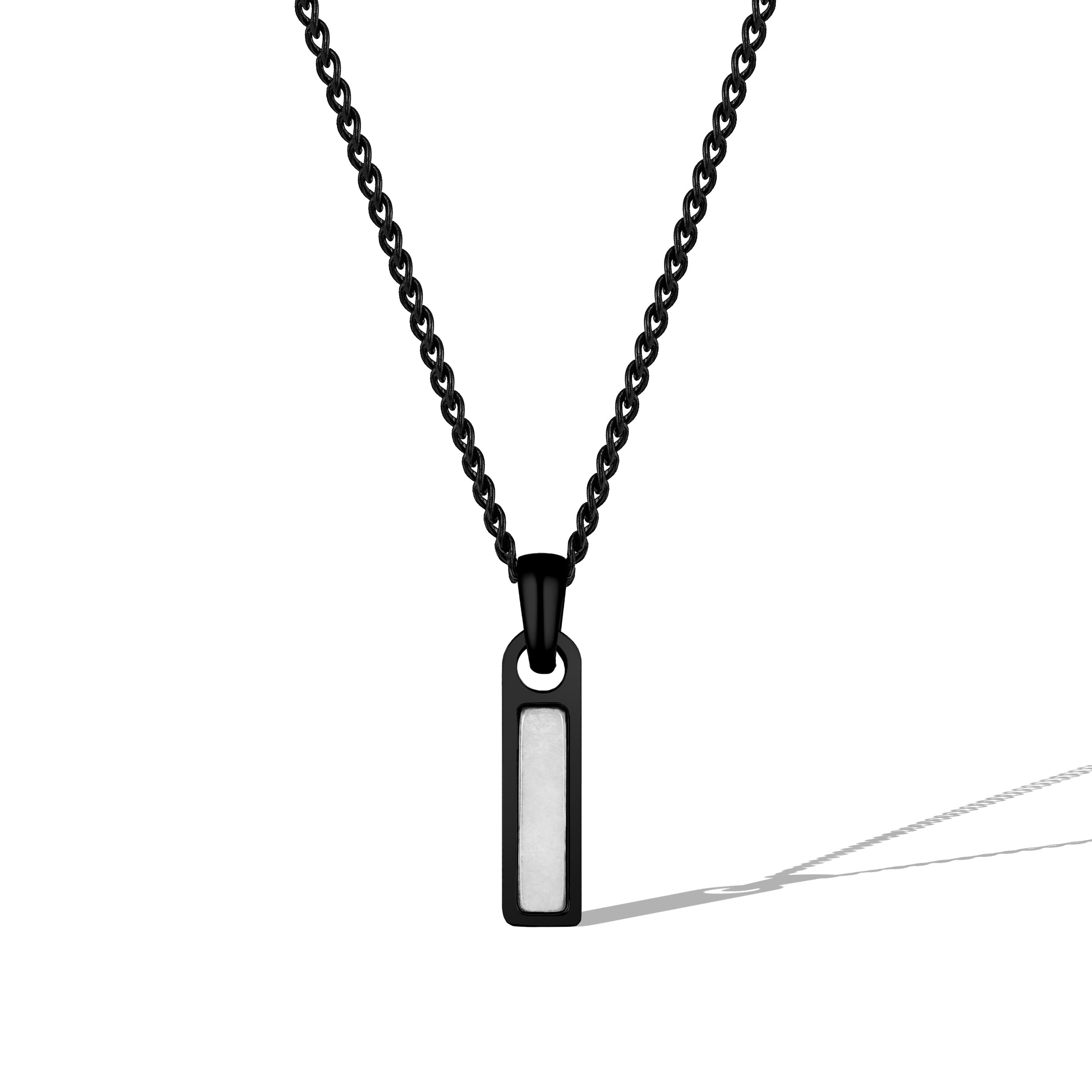 Birthstone Tag Necklace - Stealth
