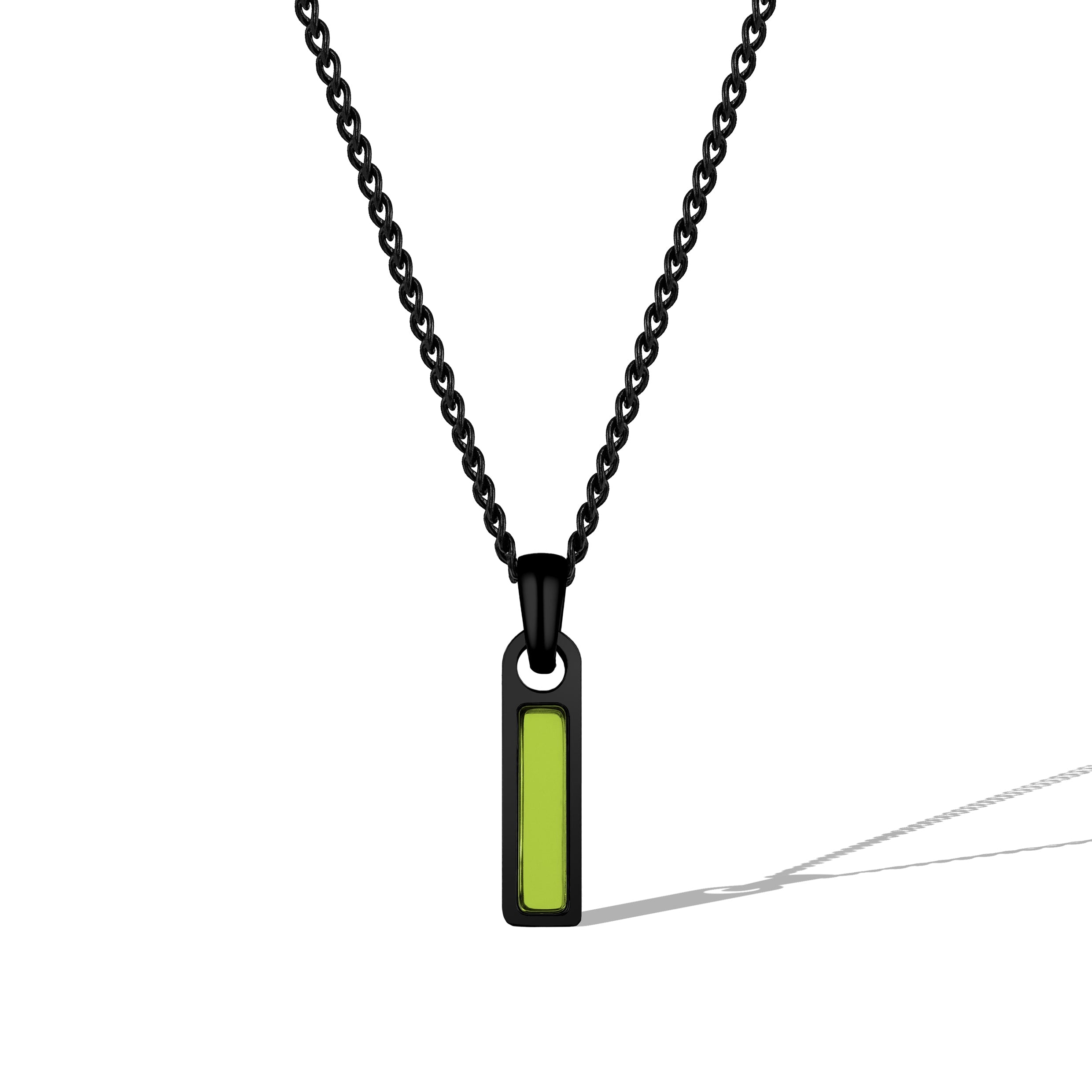 Birthstone Tag Necklace - Stealth