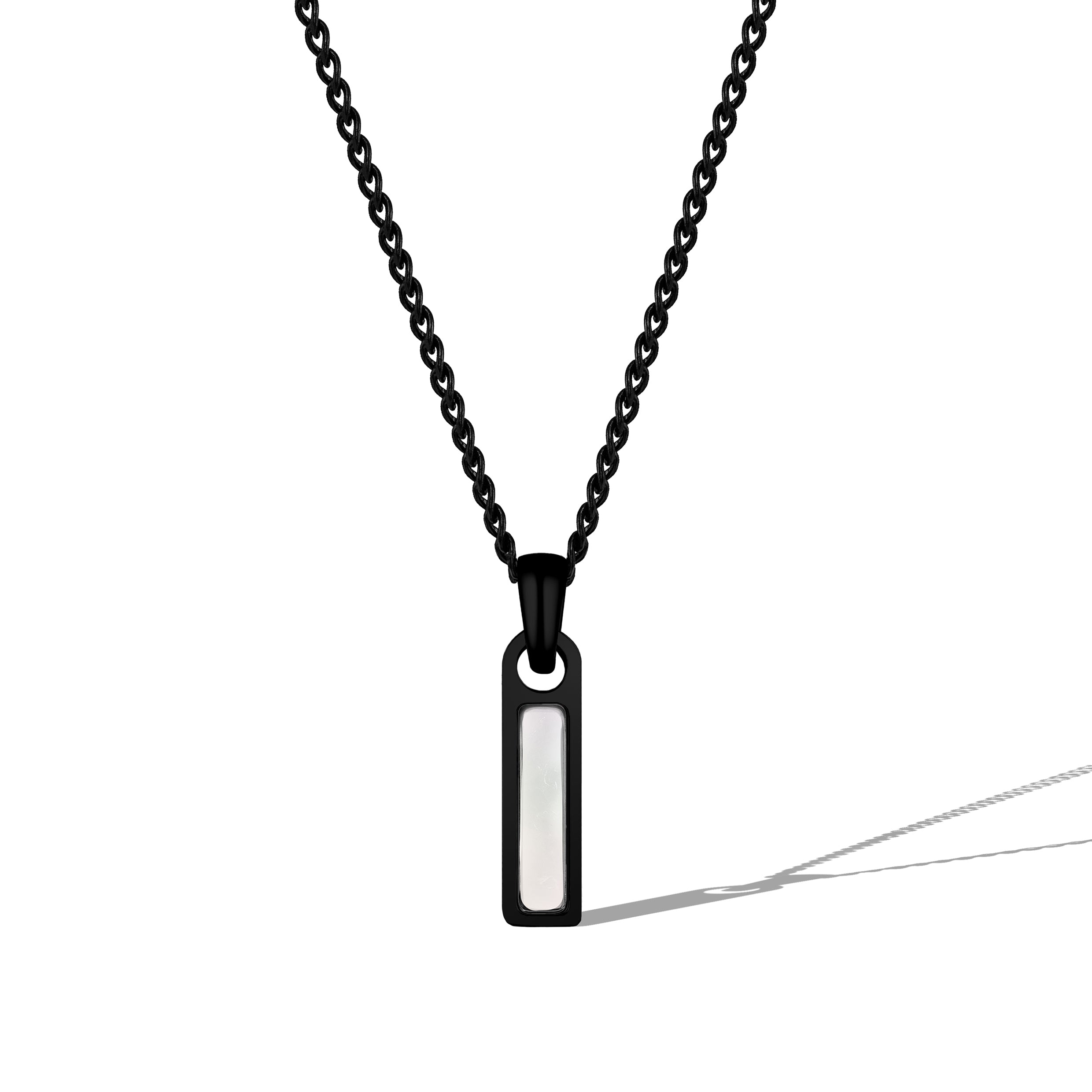 Birthstone Tag Necklace - Stealth
