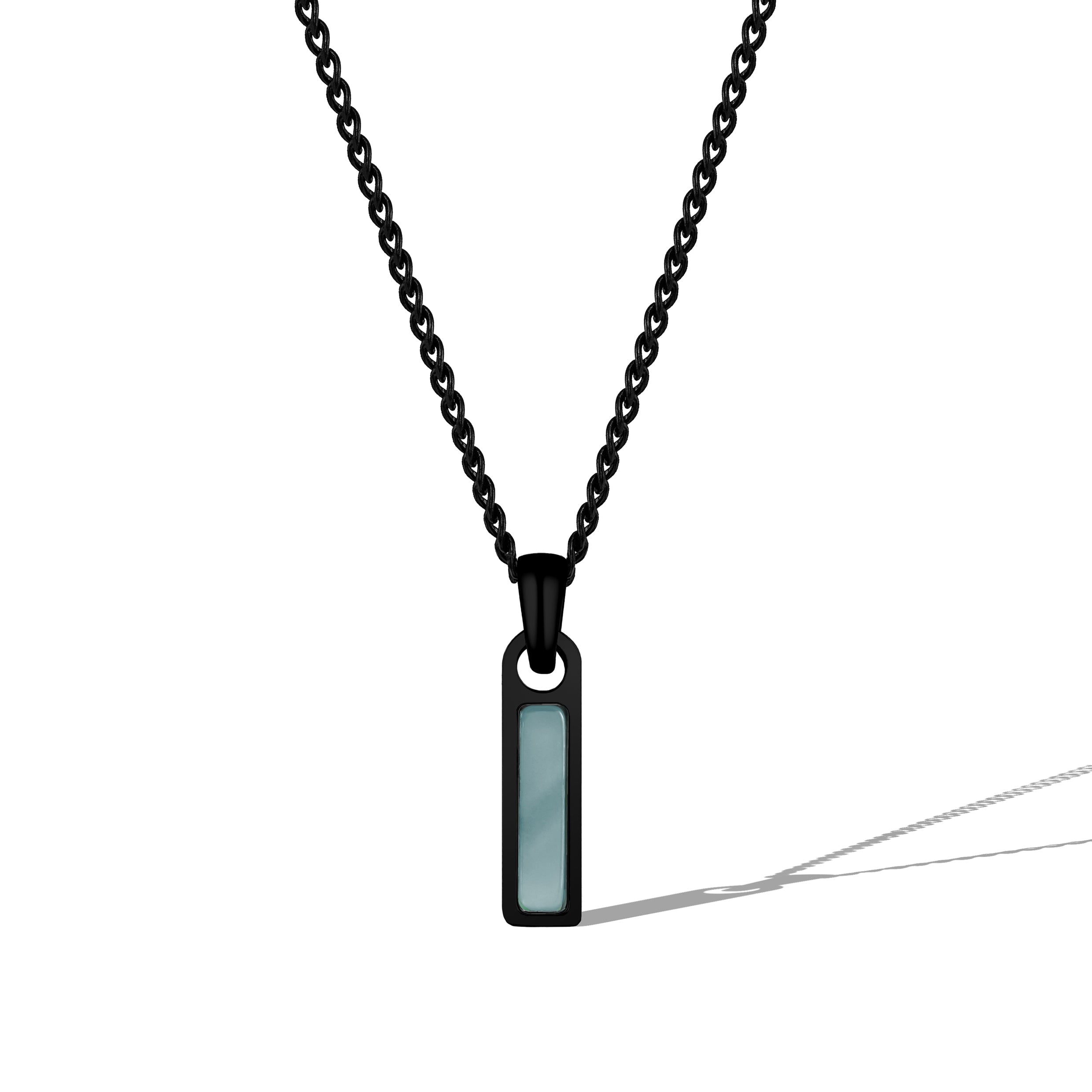 Birthstone Tag Necklace - Stealth