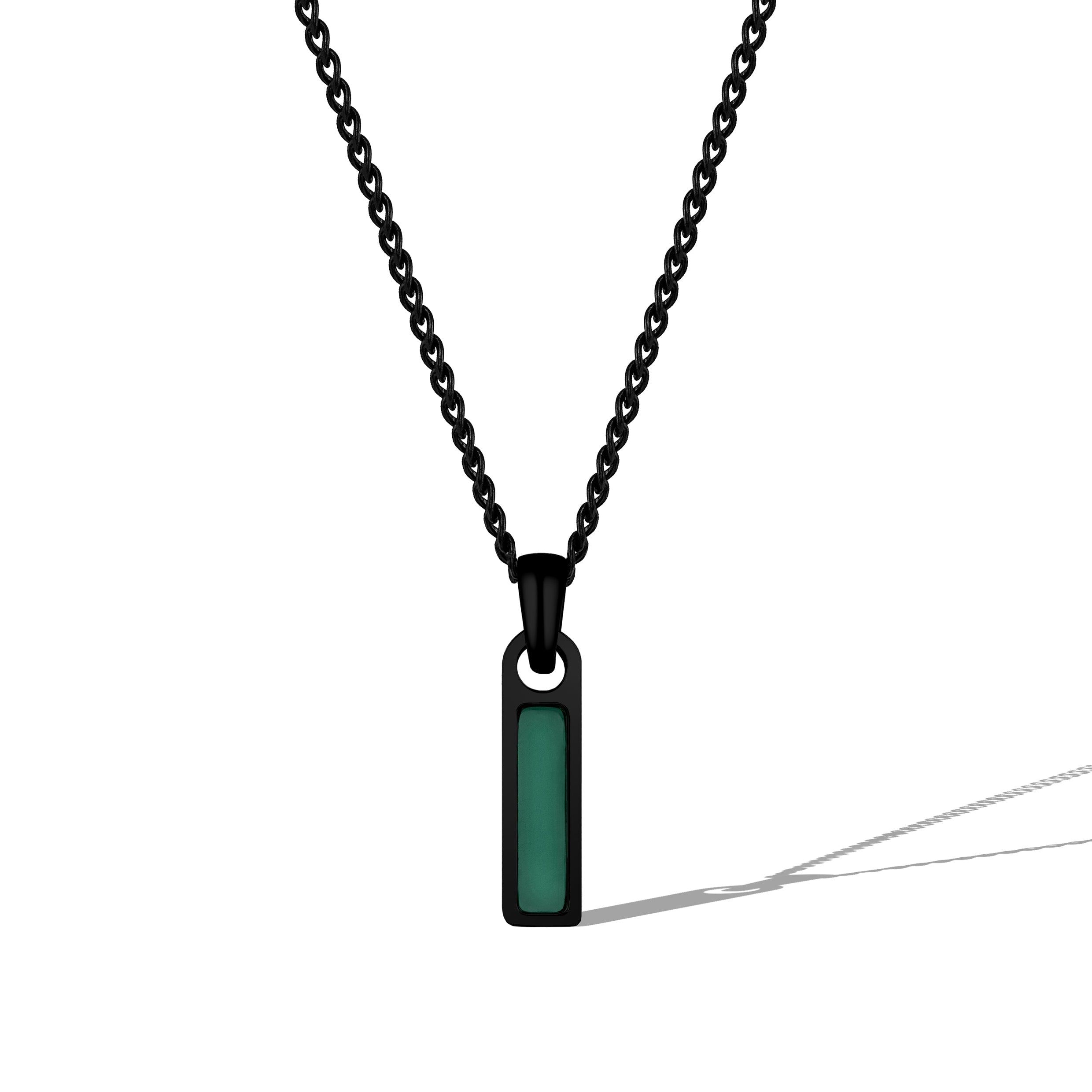 Birthstone Tag Necklace - Stealth