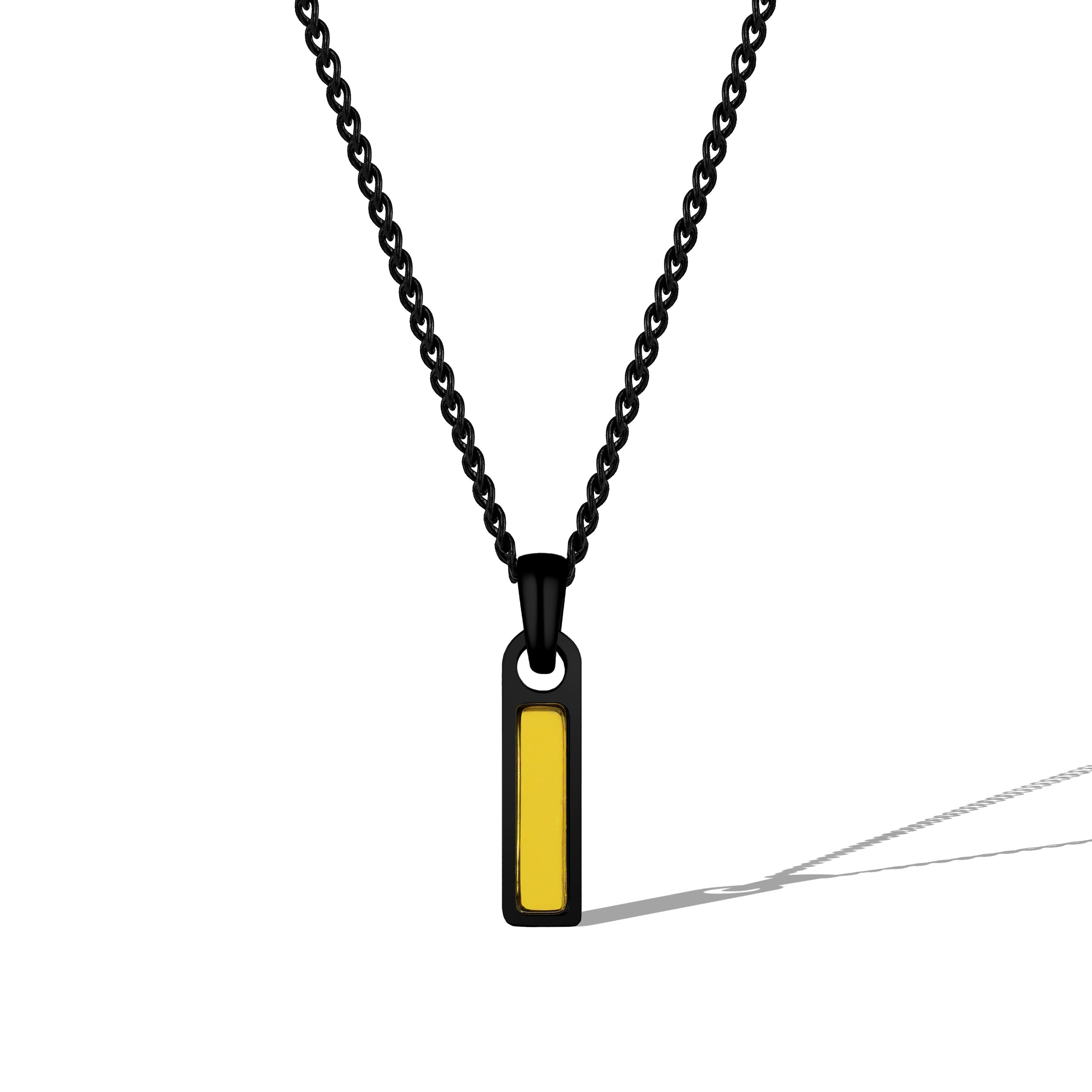Birthstone Tag Necklace - Stealth