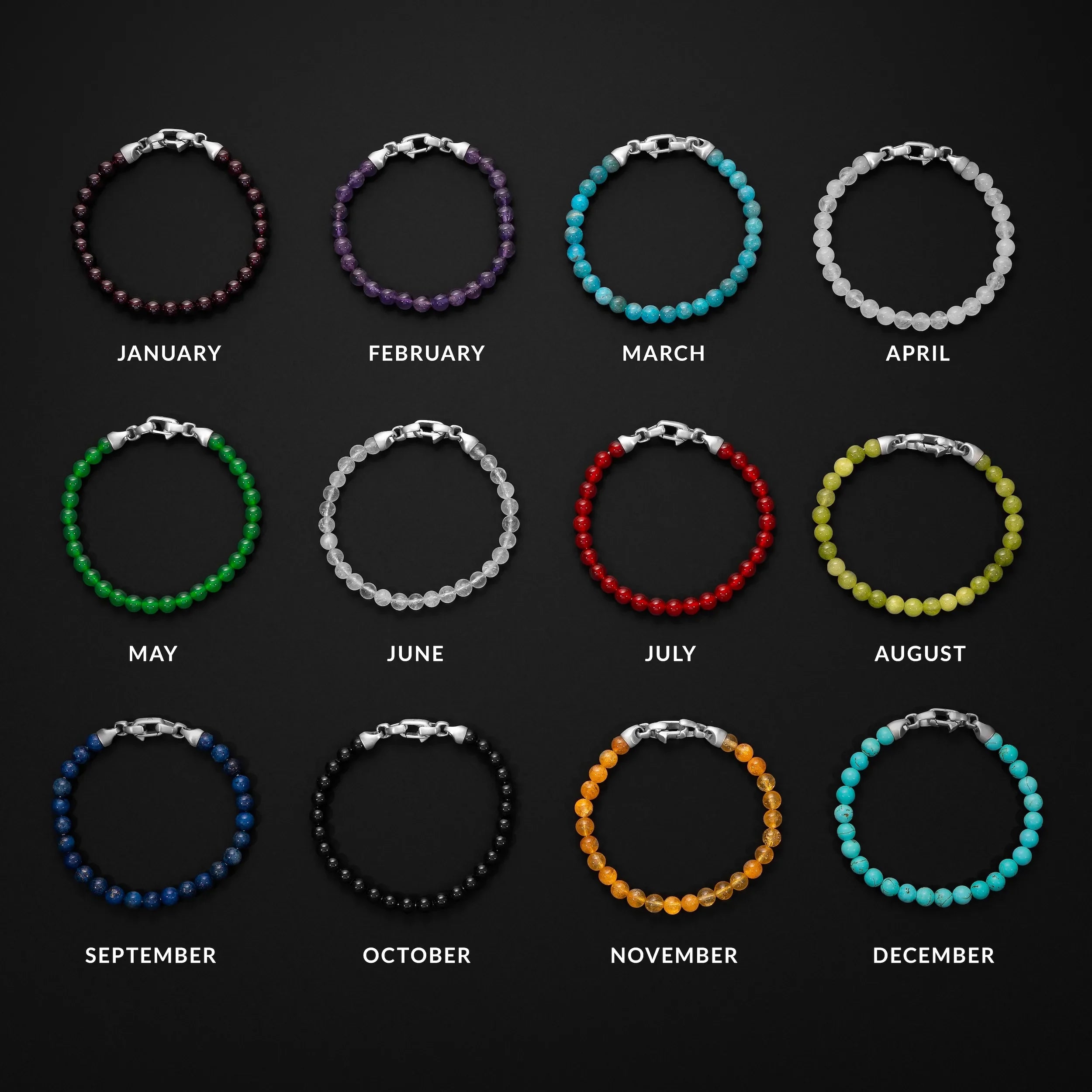 Birthstone Bracelet, 6MM - March
