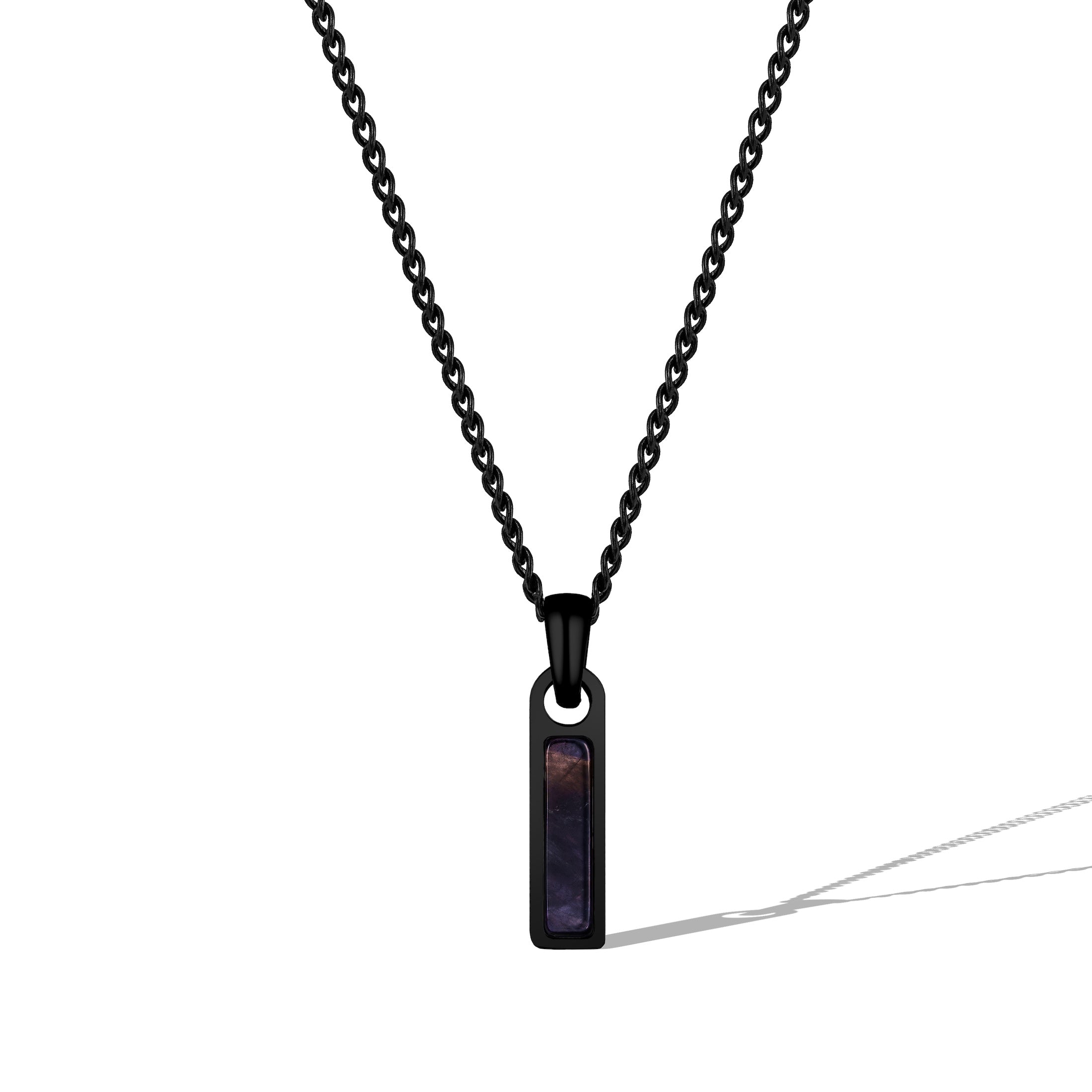 Birthstone Tag Necklace - Stealth