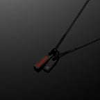 Birthstone & Initial Tag Necklace - Stealth