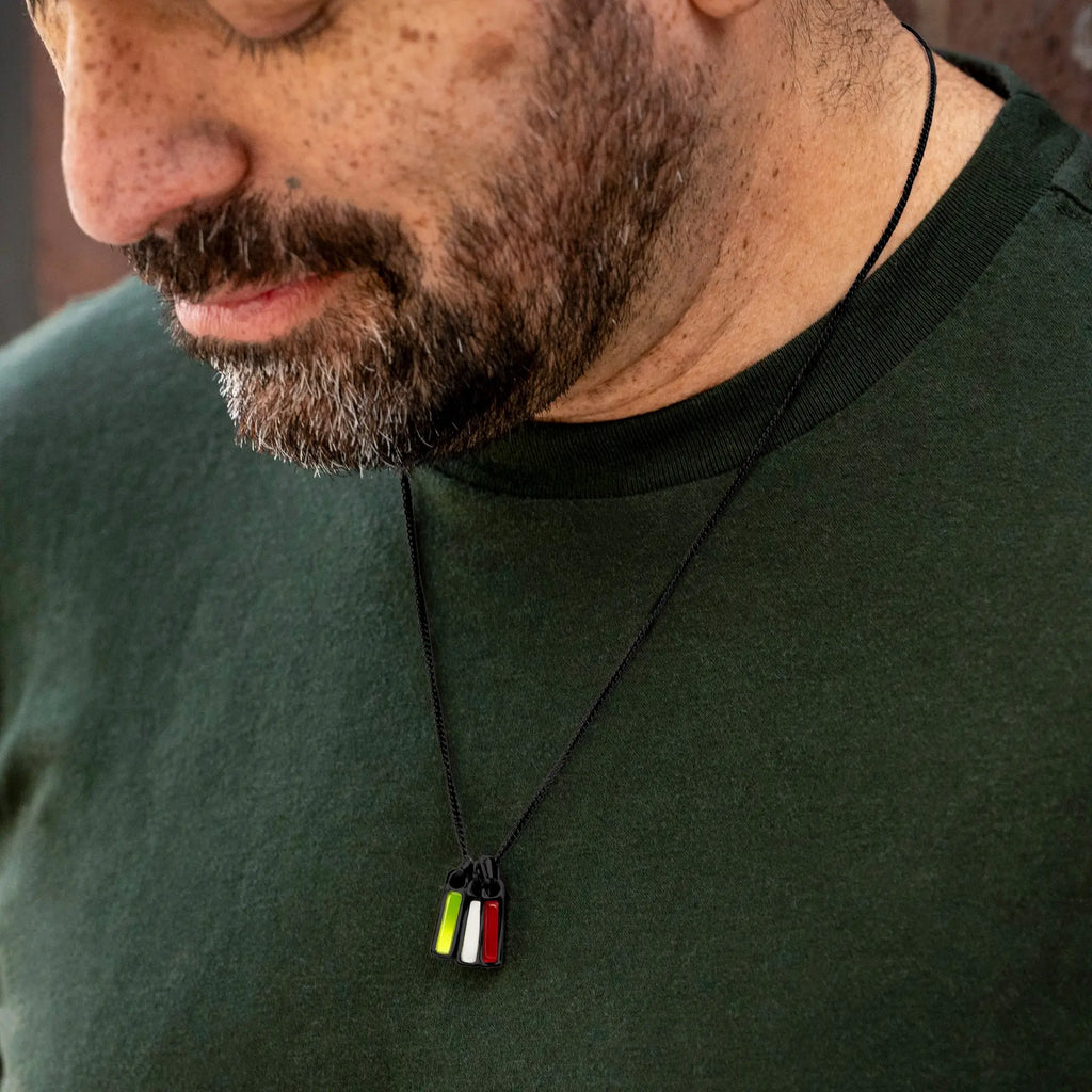 Birthstone Tag Necklace - Stealth