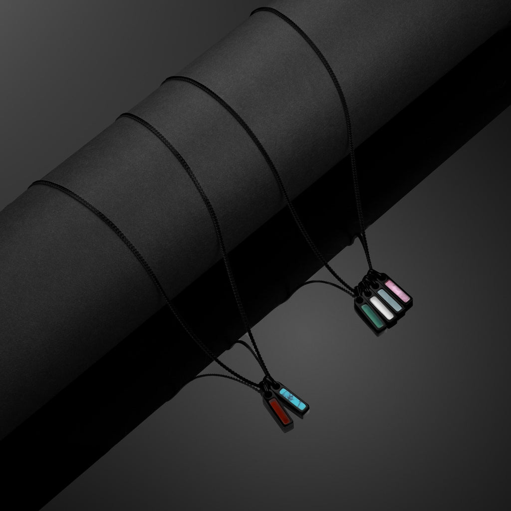 Birthstone Tag Necklace - Stealth