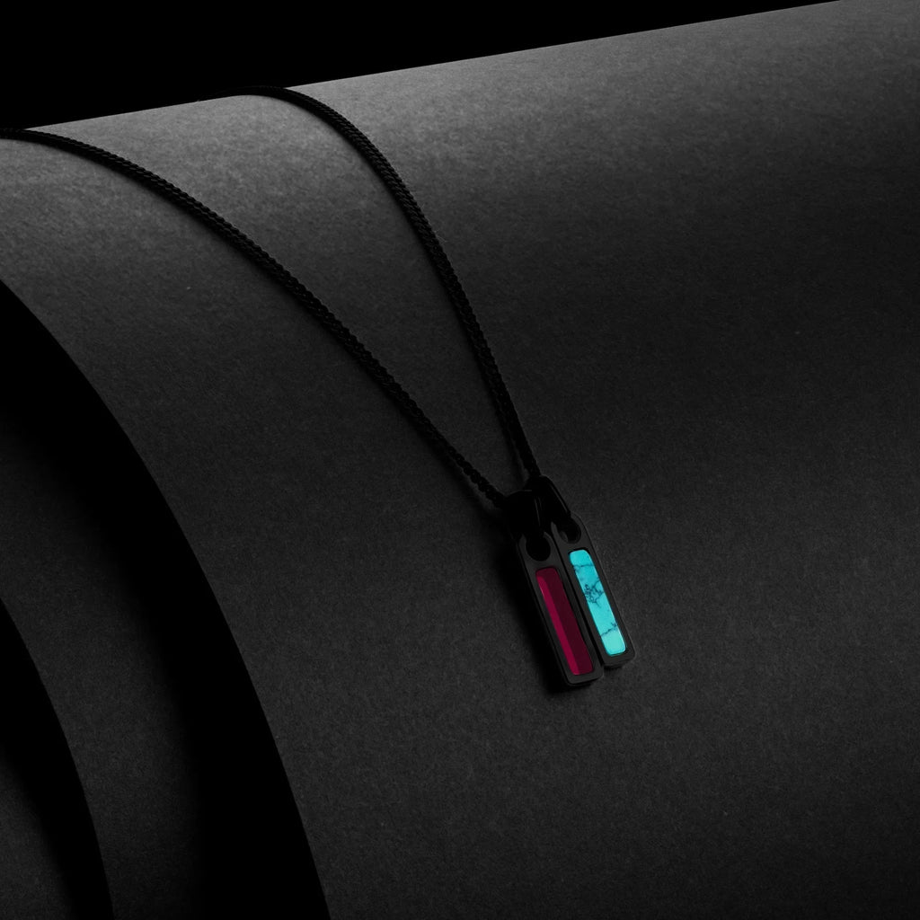 Birthstone Tag Necklace - Stealth