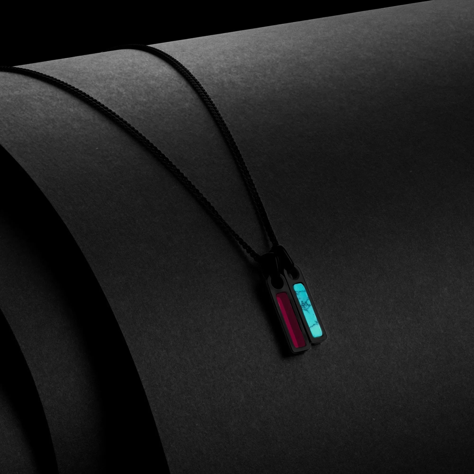 Birthstone Tag Necklace - Stealth