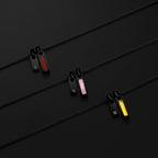 Birthstone & Initial Tag Necklace - Stealth