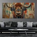 Bison Canvas Wall Art, American Buffalo Print Canvas