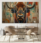 Bison Canvas Wall Art, American Buffalo Print Canvas