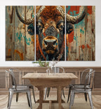 Bison Canvas Wall Art, American Buffalo Print Canvas