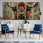 Bison Canvas Wall Art, American Buffalo Print Canvas