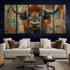 Bison Canvas Wall Art, American Buffalo Print Canvas