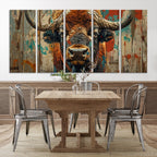Bison Canvas Wall Art, American Buffalo Print Canvas