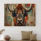 Bison Canvas Wall Art, American Buffalo Print Canvas