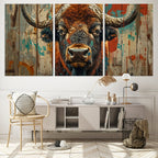 Bison Canvas Wall Art, American Buffalo Print Canvas