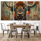 Bison Canvas Wall Art, American Buffalo Print Canvas