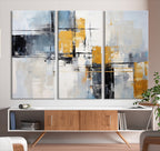 Black Orange Abstract Wall Art Canvas Print, Contemporary Canvas Print
