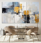 Black Orange Abstract Wall Art Canvas Print, Contemporary Canvas Print