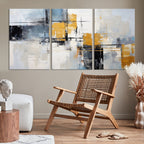 Black Orange Abstract Wall Art Canvas Print, Contemporary Canvas Print