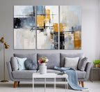 Black Orange Abstract Wall Art Canvas Print, Contemporary Canvas Print