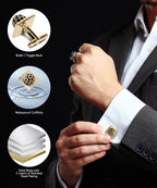 Vittorio Vico Studded Colorstone Crystal Flower Cufflinks: CL12XX Series