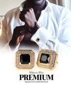 Large Square Crystal Diamond Cufflinks CL71XX