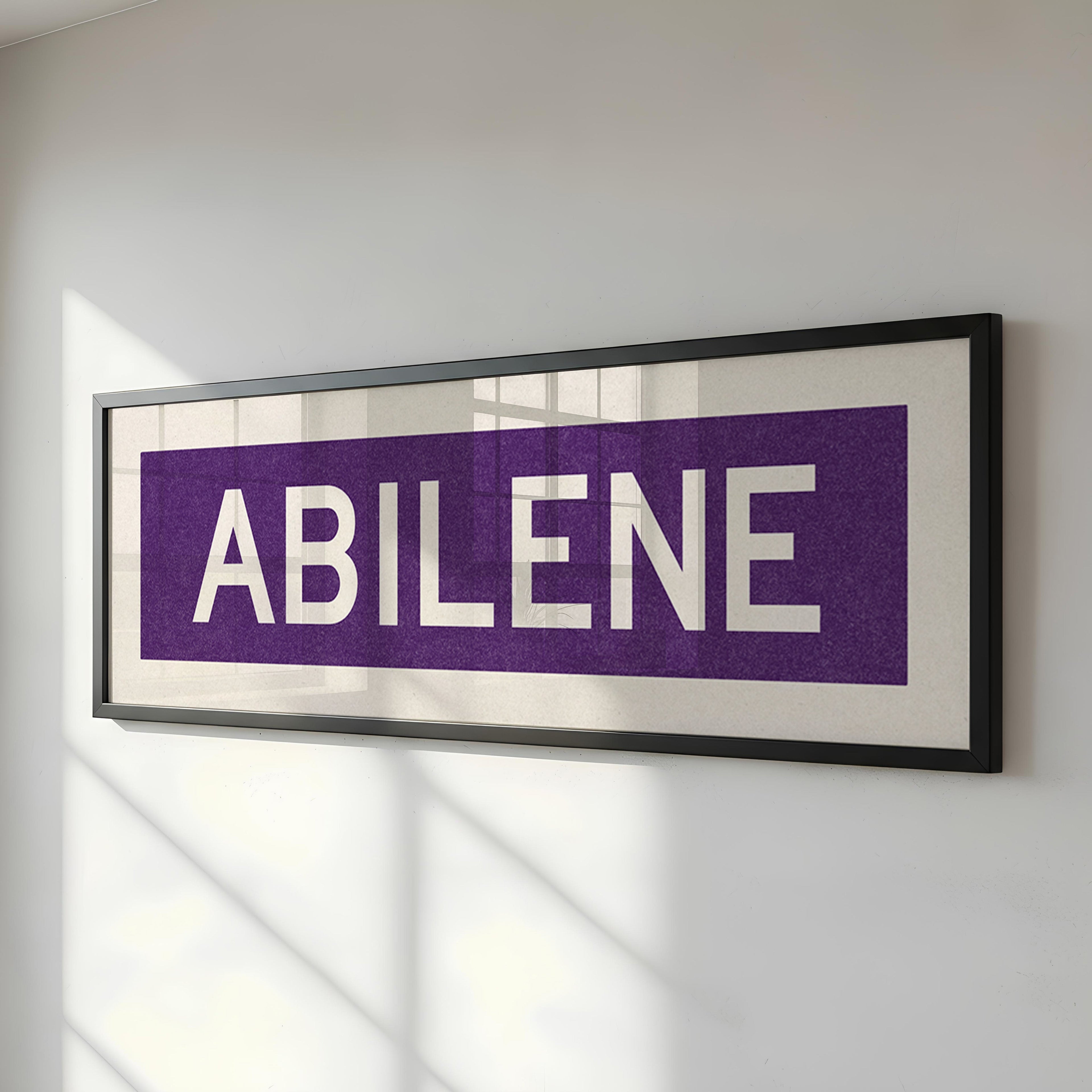 Framed Abilene Purple Bus Scroll