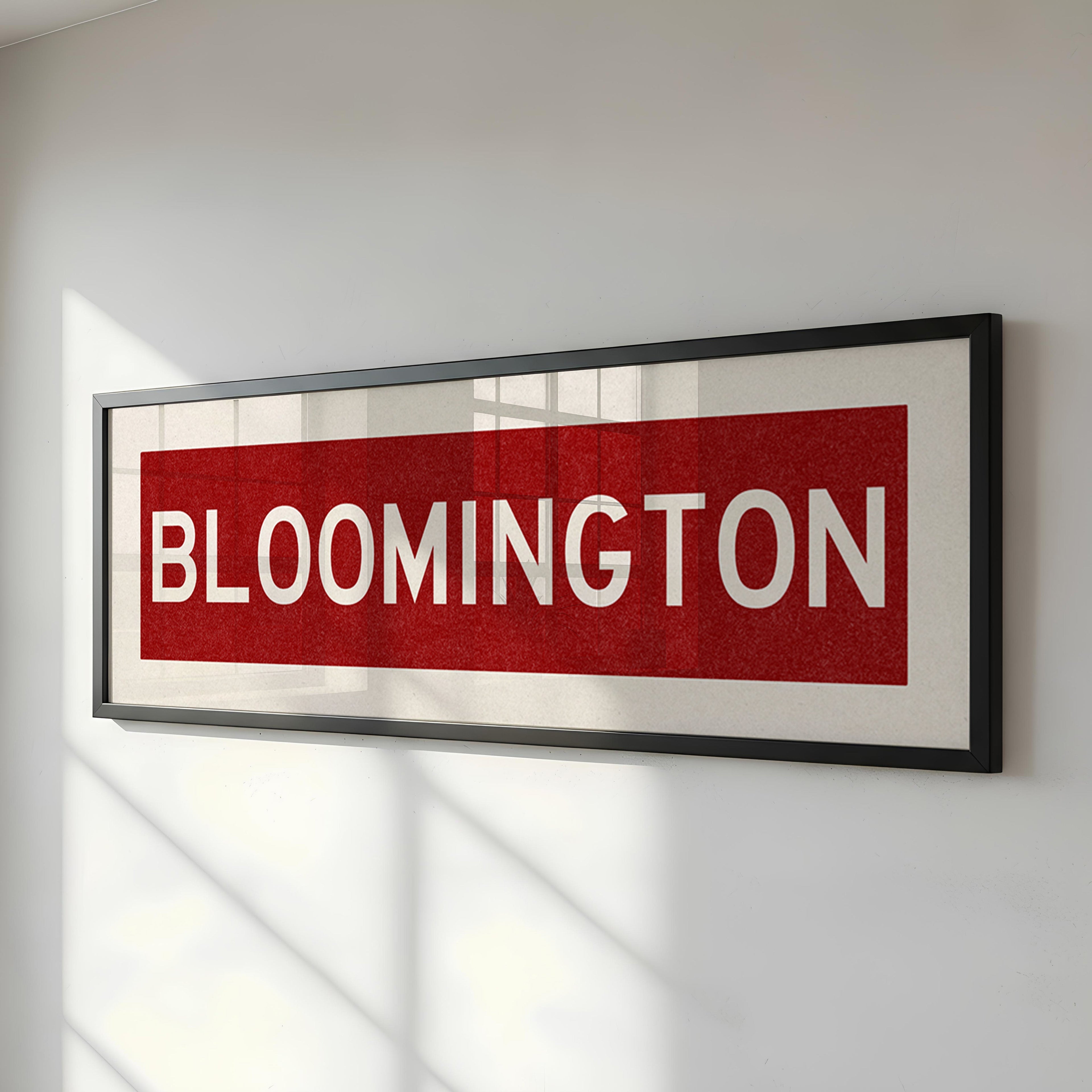 Framed Bloomington Crimson Bus Scroll