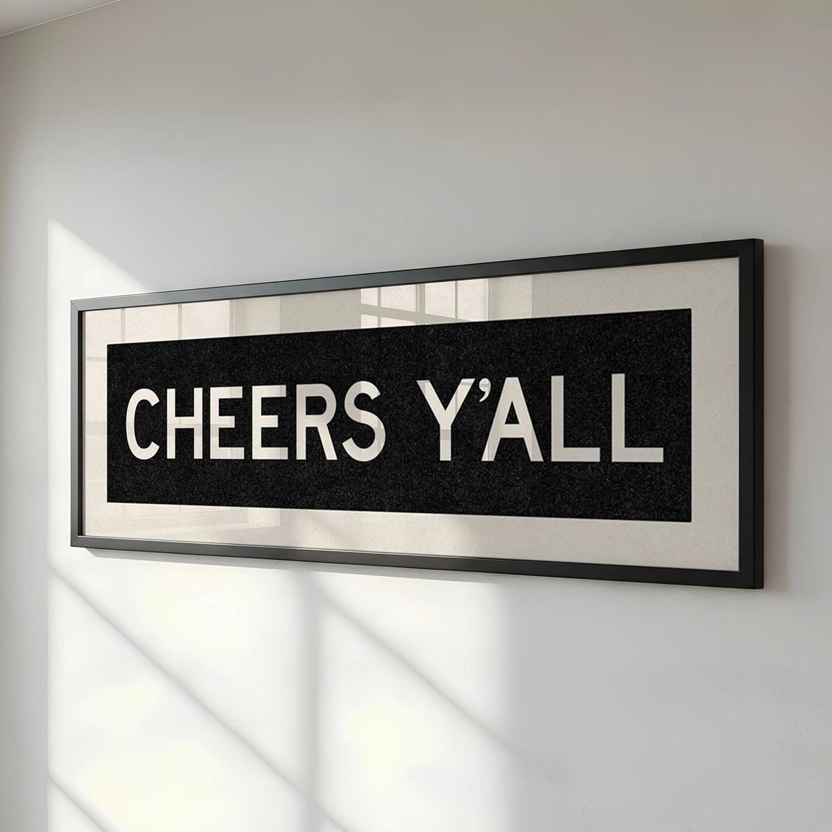 Framed Cheers Y'all Bus Scroll Sign